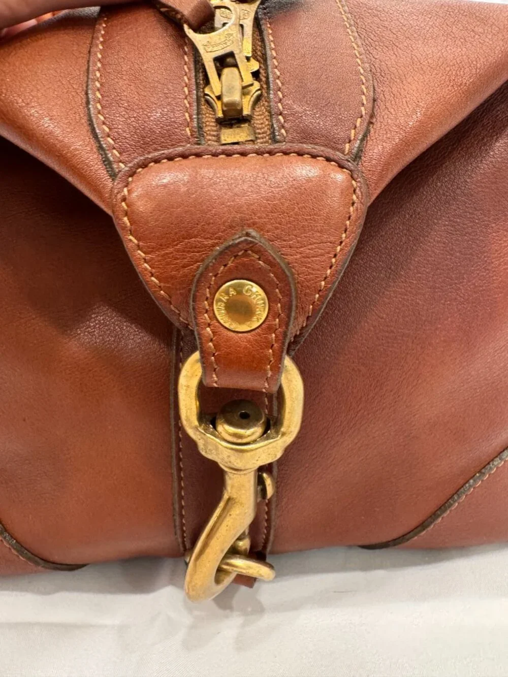 Ghurka Cavalier No. 96 Vintage Chestnut Leather Duffel Bag